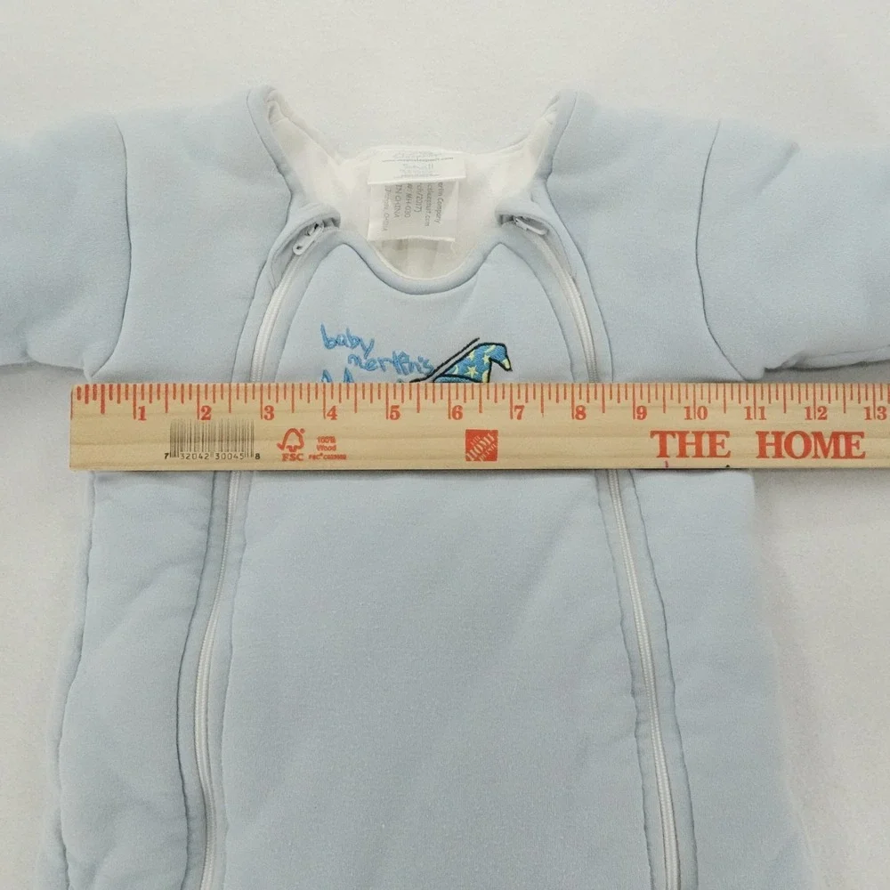 Baby‎ Merlin Magic Sleepsuit Small Blue Fleece 3-6  Months Sleep Sack Swaddle